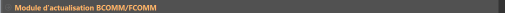 Module d'actualisation BCOMM/FCOMM